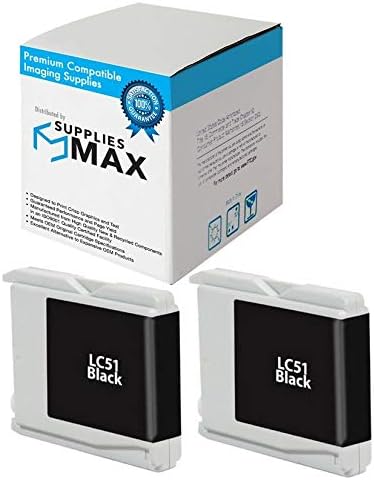 Repuesto compatible para impresora Brother DPC-130330540770MFC-23044066088533605860C negro (rendimiento de páginas de 2PK-500) (LC-512PKS)