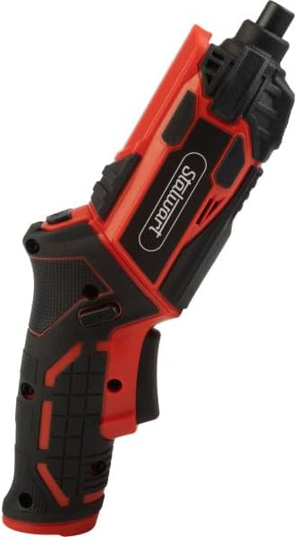 Stalwart – Juego de destornilladores eléctricos de 4 V, 45 piezas, pistola de tornillo recargable inalámbrica de 4.5 Nm 250 RPM con agarre de doble