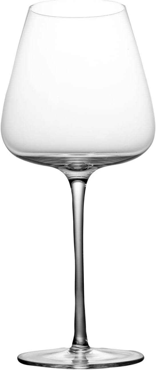 Copas de vino tinto de 21 onzas sopladas a mano de cristal blanco cuadrado de alta calidad, juego de 4 copas de vino grandes únicas de tallo largo