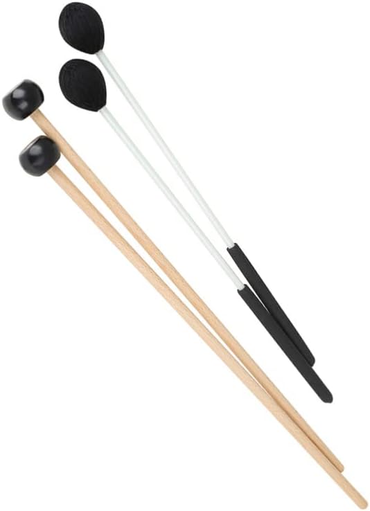 Milisten Glockenspiel – 2 pares de marimba martillo para niños, accesorios para xilófono, xilófono, palillos de tambor, xilófono para niños, mazo,