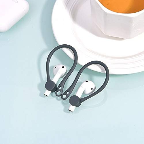 Ganchos para los oídos para AirPods 2 y AirPods 1 anticaídas cómodo ajuste duraderos, para ganchos para auriculares AirPod, color gris