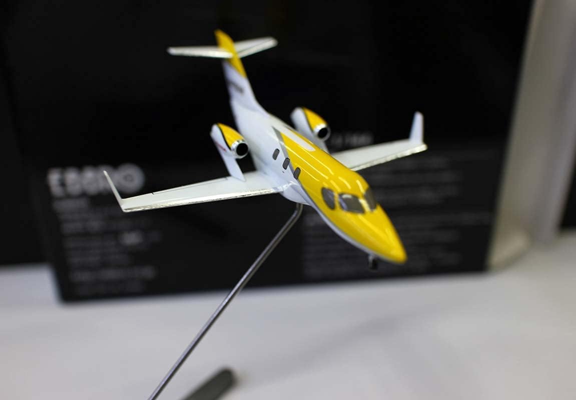 Ebbro para Hondajet Private Business Jet Yellow 1144 fundido a presión Avión Modelo Avión