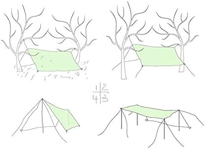 BlueSunshine – Lona impermeable para camping, para pícnics, tienda de campaña, sombrilla, con bolsa de transporte para picnic, senderismo, 118