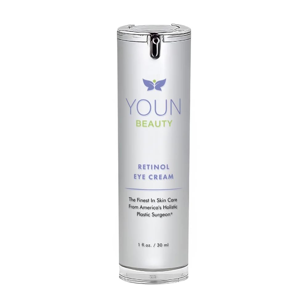 YOUN Beauty Crema de ojos Retinol por Holistic Plastic Surgeon Dr. Anthony Youn – Crema de ojos de noche sin parabenos con 1% de retinol y ácido