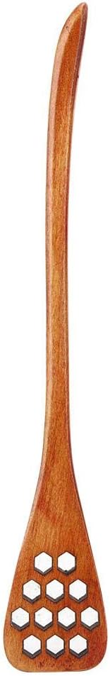 Juego de 3 cucharas mezcladoras de madera biónica de 7 pulgadas con mango largo, barra de agitación reutilizable para café, leche y té