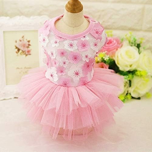 Ropa para perro, vestido de Chihuahua para perro, lindos vestidos para perras, ropa para cachorros, ropa para mascotas, rosa, L, Rosa D