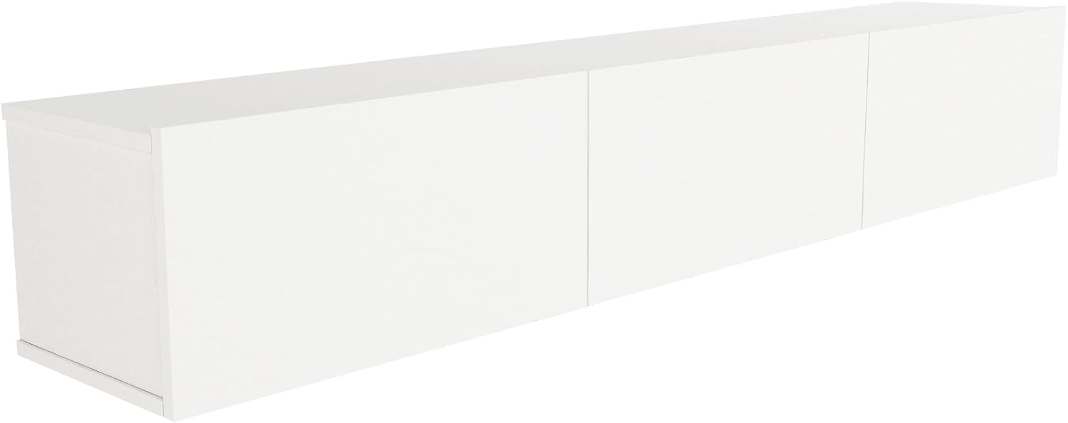 DORPEK Picasso – Soporte de TV flotante para televisores de hasta 78 pulgadas, armario de TV montado en la pared con 2 cajones, mueble de pared para