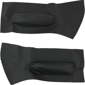 Cubierta de cuero para tarjeta de inserción de panel de puerta, compatible con VW Beetle 1998-2010, 2 unidades, color negro Cubierta de cuero para tarjeta de inserción de panel de puerta, compatible con VW Beetle 1998-2010, 2 unidades, color negro