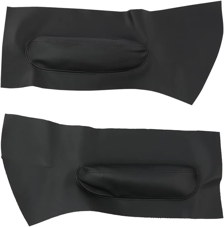 Cubierta de cuero para tarjeta de inserción de panel de puerta, compatible con VW Beetle 1998-2010, 2 unidades, color negro