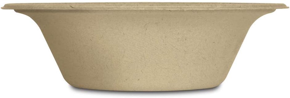 Tellus Productos, cuencos desechables ecológicos (125 unidades) de 12 onzas, vajilla compostable y duradera, cultivada y fabricada en los Estados
