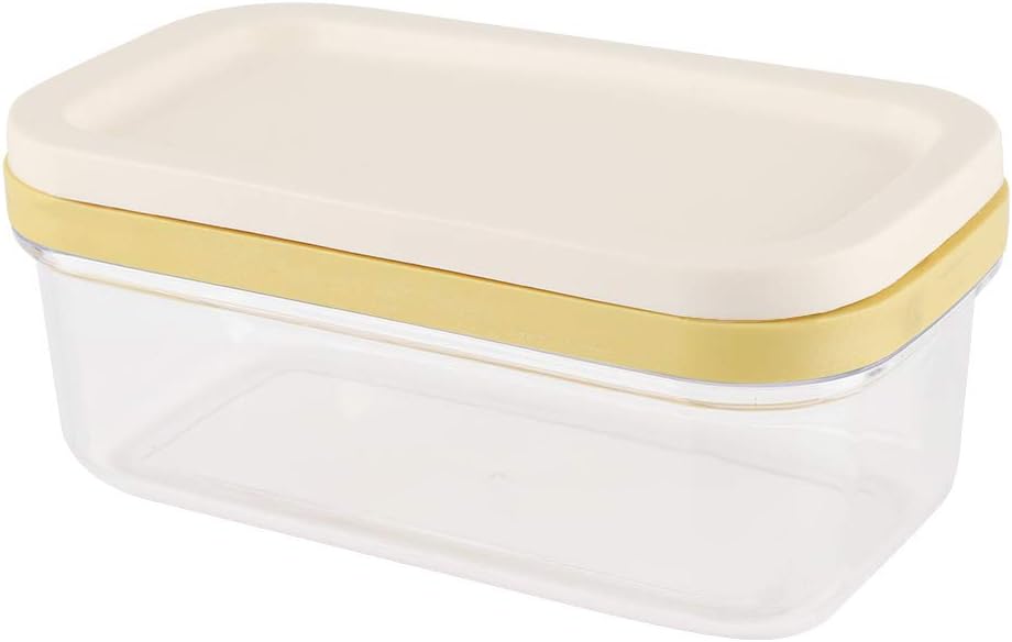 LANTRO JS Mantequillera con tapa para encimera, mantequillera de granja para cocina, soporte para decoración de cocina, plato de mantequilla con