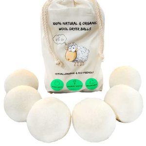 Bolas de lana para secadora  Paquete de 6  XL Premium Vin Gol  Suavizante de tela natural, reutilizable, ahorra tiempo de secado, suavizante de tela Bolas de lana para secadora  Paquete de 6  XL Premium Vin Gol  Suavizante de tela natural, reutilizable, ahorra tiempo de secado, suavizante de tela