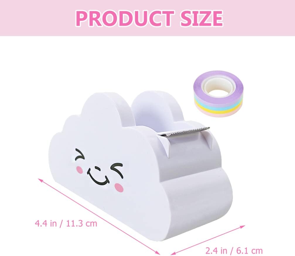 jojofuny Dispensador de cinta de oficina, dispensador de cinta de escritorio, forma de nube, dispensador de cinta de escritorio de oficina, cortador