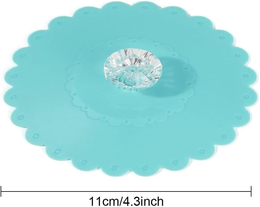Tapas de taza de silicona 3 piezas, tapas de taza de bebida de silicona, tapas de cubierta de silicona, cubierta de taza de vidrio de silicona