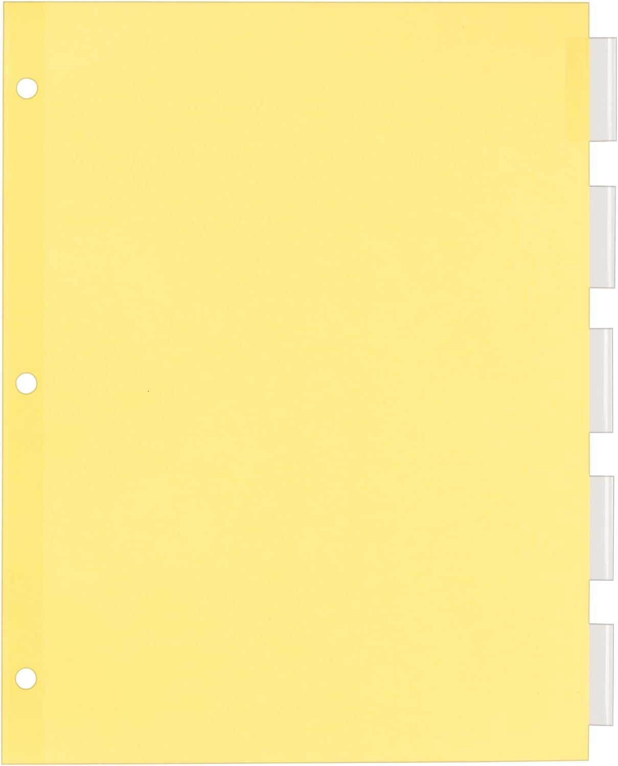 AVERY Office Essentials – Separadores de pestañas insertables, juego de 5 unidades, pestañas transparentes, 8-12 x 11 pulgadas, color de la pestaña