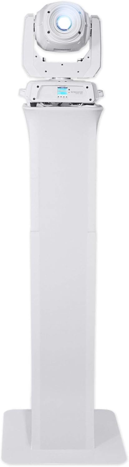 (2) Rockville RTP32W Totem – Soporte de luz de cabeza móvil + Scrims negro+blanco+bolsas de transporte para focos Chauvet Rogue R1X
