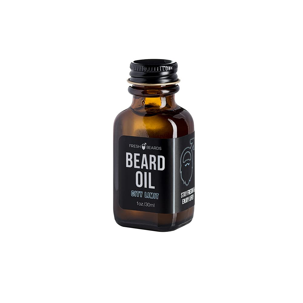 City Limit – Aceite para barba – Fragancia de madera de teca y lavanda – Aceite perfumado para barba y bigote para hombre – Hidratante calmante y