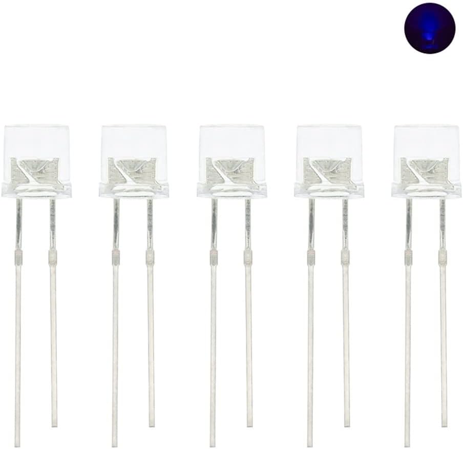 100pcs Min 5mm Flat Top White Red Pink Yellow Blue Wide Angle Light Lamp Diode LED Ultra Bright Bulbs Emitting Diode F5 5mm Lamp Crystal diodes