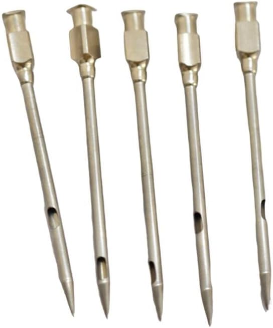 Aguja inyector de carne 5pcs para barbacoa de acero inoxidable marinada Turquía inyector aguja para cocina