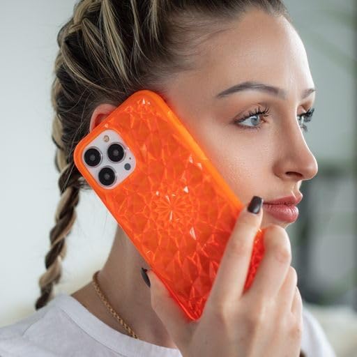 FELONY CASE Funda para iPhone 13 Pro Max  Funda naranja caleidoscopio  Antiarañazos, resistente y duradera, funda protectora a prueba de golpes de
