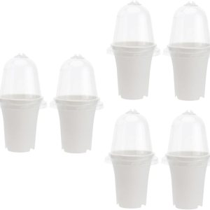 Yardwe 6 piezas de cubierta de asfixia para suculentas, bandeja de plástico, para suculentas, cubierta protectora de plantas de plástico, bandejas Yardwe 6 piezas de cubierta de asfixia para suculentas, bandeja de plástico, para suculentas, cubierta protectora de plantas de plástico, bandejas