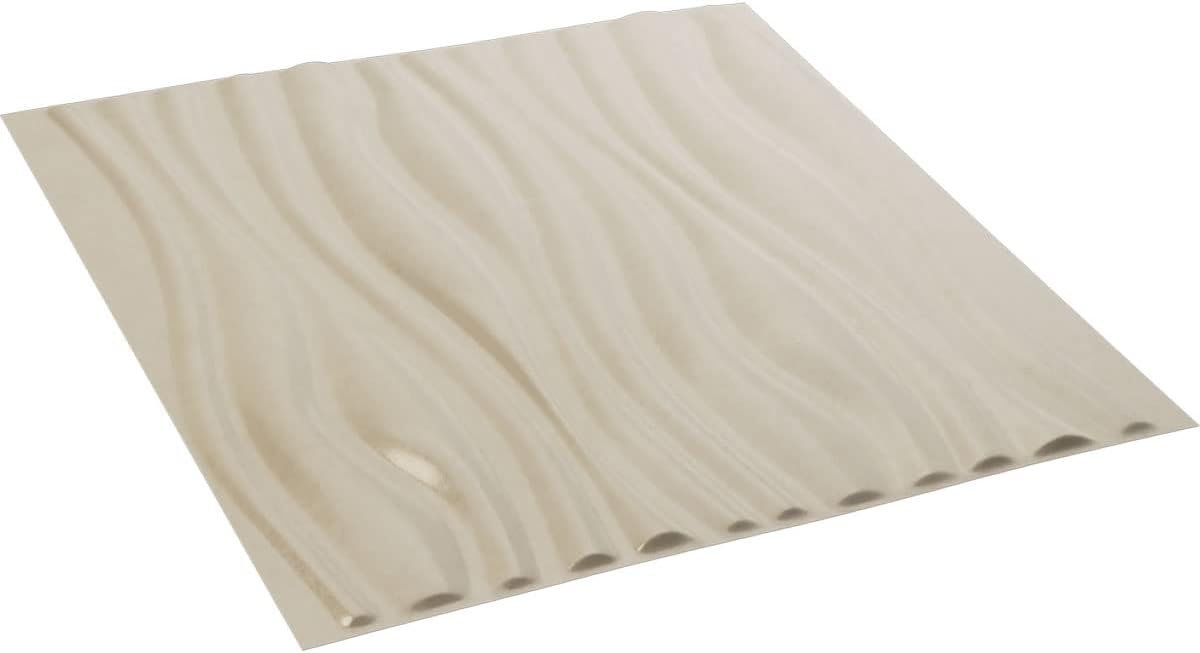 Ekena Millwork 19 58 pulgadas de ancho x 19 58 pulgadas de alto Leandros EnduraWall Panel decorativo de pared 3D, niebla de perlas metálicas (cubre