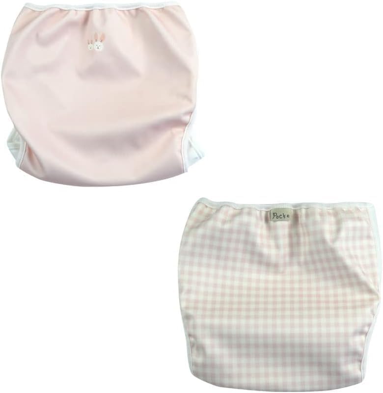 Juego de 2 fundas para pañales de tela para bebé, con velcro, a prueba de fugas, a prueba de fugas, para niño y niña, lindo paño simple