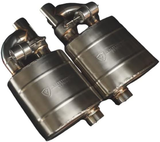 Silenciador de escape universal con válvula de escape con 1 kit de control remoto inalámbrico (3.5 pulgadas3.504 in, 2 silenciadores)