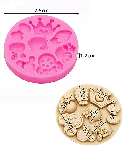 Lindo juego de sombrero de cabeza de ratón con corona de silicona para colgante hecho a mano de gelatina de cristal, proyectos de manualidades,