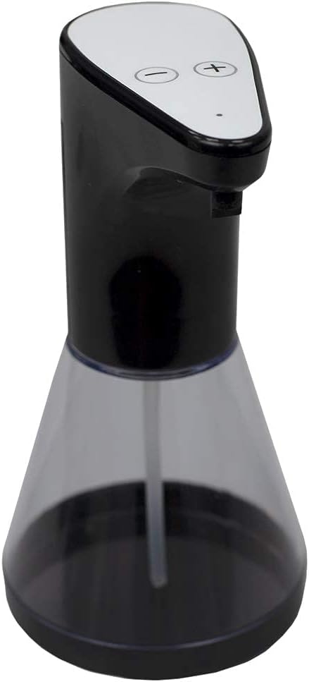 Home Basics Dispensador compacto de espuma de 16 onzas para encimera con 4 pilas AA, sin contacto, a prueba de salpicaduras, bomba automática de