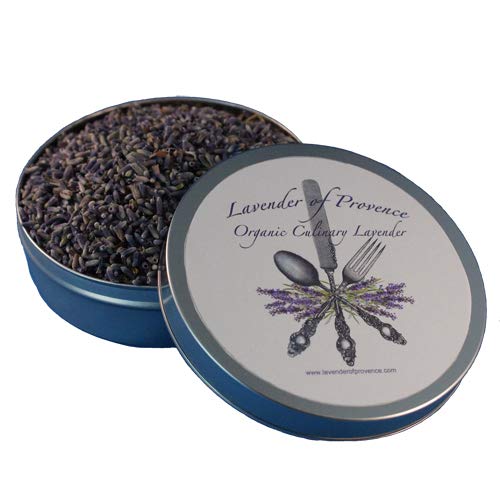 Lavender of Provence tin of organic premium culinary cooking edible flower buds