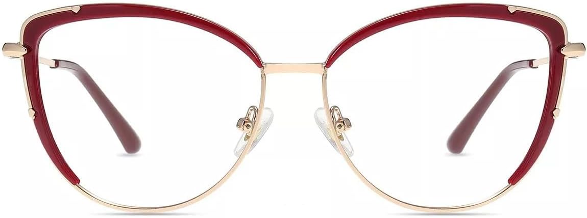 Firmoo Lentes de bloqueo de luz azul, antifatiga ocular, anti dolor de cabeza, corte UV, gafas de lectura para computadora Cateye con aumento