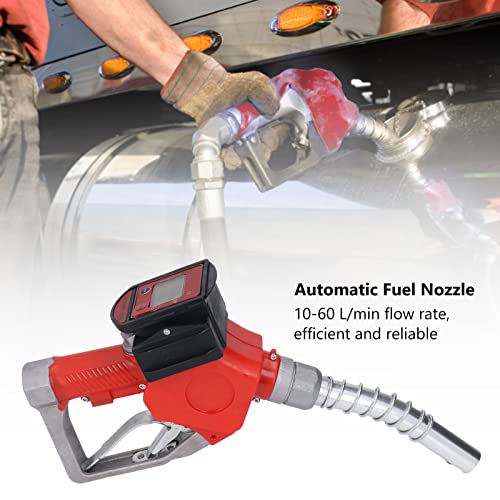 Boquilla de combustible automática BSP de 1 pulgada Boquilla de apagado automático Medidor de flujo digital de aleación de aluminio para llenado