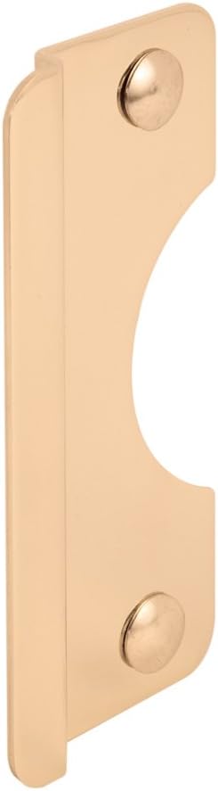 Prime-Line U 9510 – Cubierta de acero para puertas batientes, cubierta de 6 pulgadas con desplazamiento de 516 pulgadas, latón pulido, juego de 1