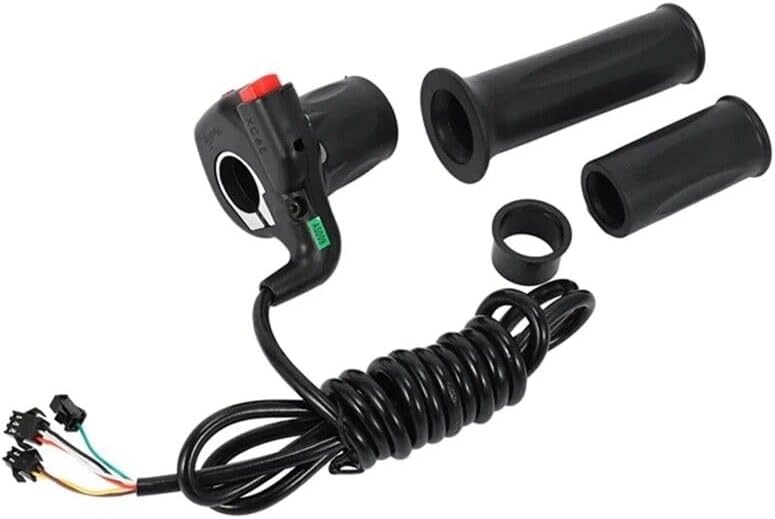 Empuñadura de acelerador de bicicleta eléctrica, 36V48V Scooter eléctrico con mango dividido de 3 velocidades de giro con pantalla de potencia de 3