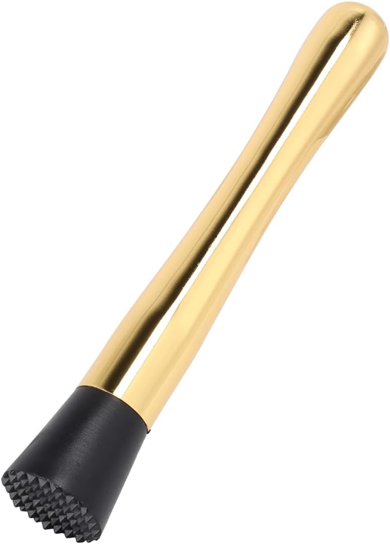 DOITOOL Herramientas de cóctel de acero inoxidable para cócteles triturados con agarre antideslizante suave para Mojito Cóctel Limón Fruta Cubo de