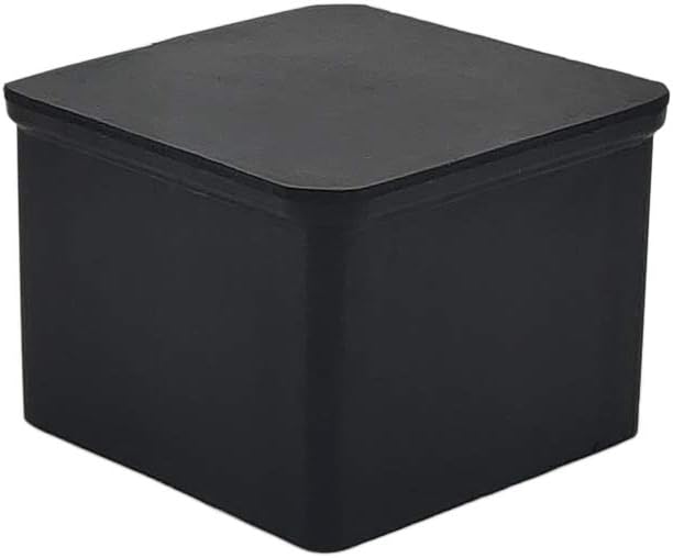 Flyshop Tapas cuadradas de goma antideslizantes para patas de silla, protectores de suelo para muebles, 1-38 pulgadas x 1-38 pulgadas, color negro,