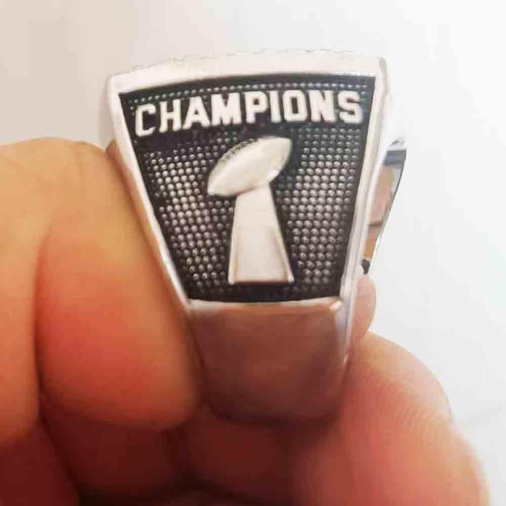 Fantasía Fútbol Anillo Trofeo Premio Premio Deporte MVP Ganador FFL League Champion Ring Con caja