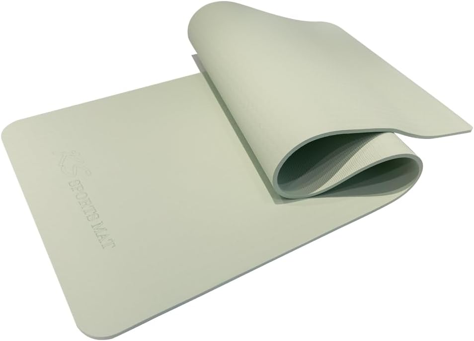 KS Esterilla de yoga de alta calidad, material TPE, excelente resistencia, antideslizante, 72 x 24 pulgadas, extra grueso, 0.4 pulgadas (0.394 in)
