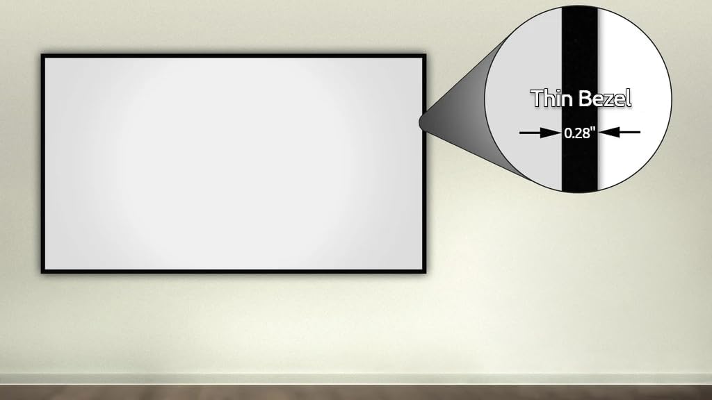 Silver Ticket Products Serie S7 – Marco fijo de cine en casa de 6 piezas, marco fijo 4K8K Ultra HD, HDTV, HDR y pantalla de proyección 3D activa,