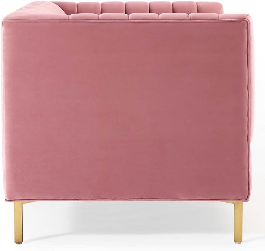 Modway Shift Channel – Sofá biplaza, color rosa polvoriento