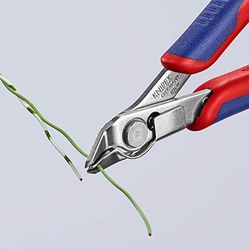 KNIPEX – 78 13 125 Herramientas – Super-Cuchillas Electrónicas, Acero INOX, Multi-Componente (7813125), 5″ con Catcher de Plomo
