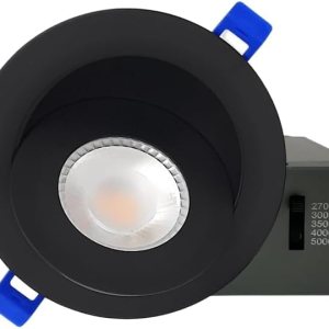 RENO SUPPLIES RS 3.5 pulgadas, 5CCT – Gimbal de globo ocular cambiable de color, luz empotrable, 9W, 700LM, regulable, RENO SUPPLIES RS 3.5 pulgadas, 5CCT – Gimbal de globo ocular cambiable de color, luz empotrable, 9W, 700LM, regulable,