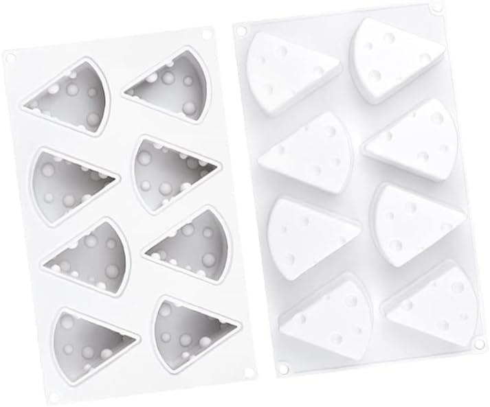 2 moldes de silicona para queso 3D, molde en forma de queso para hornear postre mousse para pasteles, herramientas de pastelería, herramientas de
