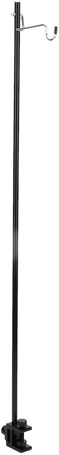Fydun Black Portable Aluminum Alloy Folding Light Bracket Stand Outdoor Cam Table Lamp Pole Black Portable Aluminum Alloy for Family