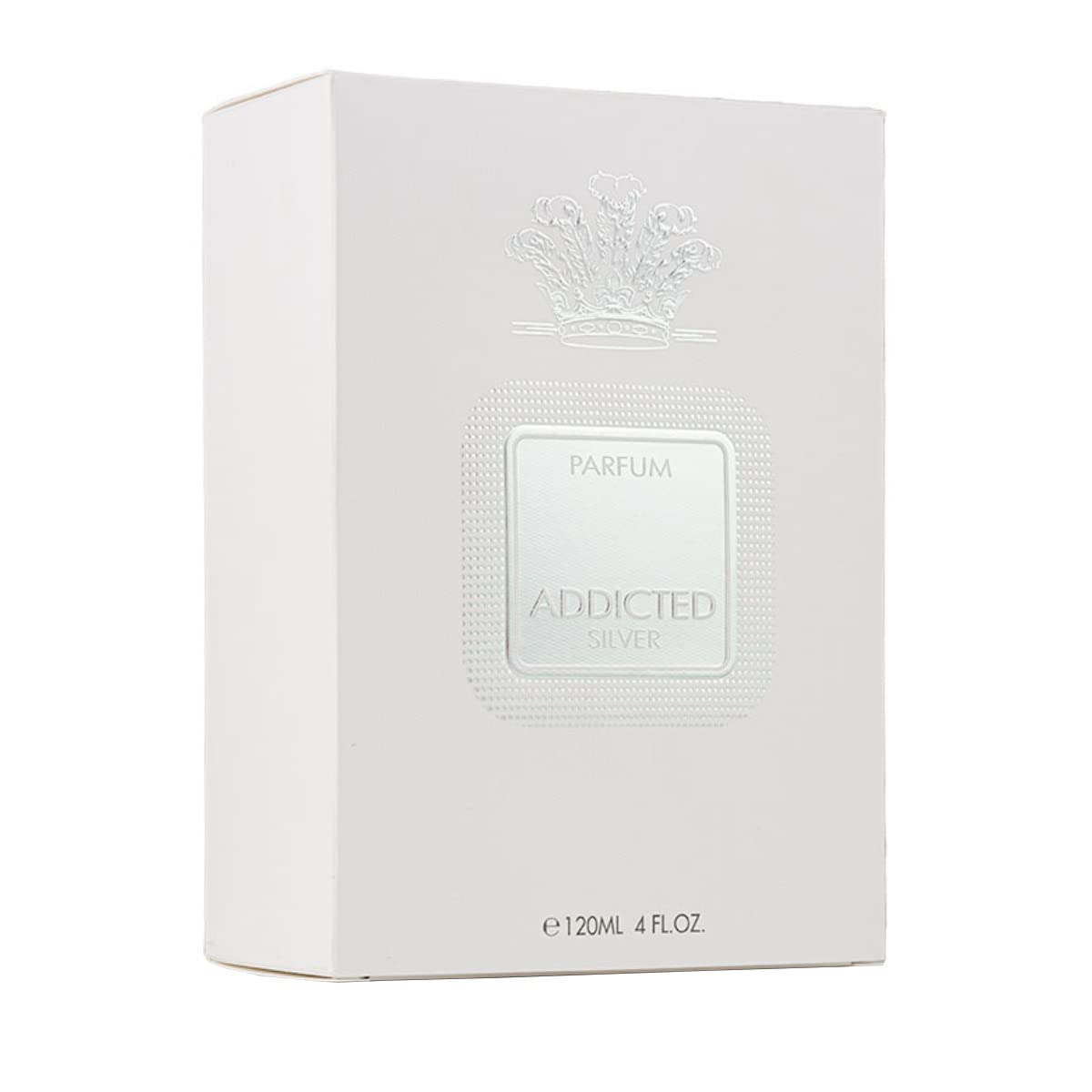 HAMIDI Addicted Silver Parfum 4.1 fl oz 4 FL.OZ, fragancia de larga duración, perfume para hombres