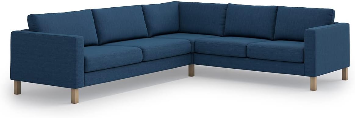 Funda de sofá Karlstad resistente y duradera de repuesto para sofá IKEA Karlstad, funda de sofá esquinero Karlstad (poliéster azul marino)