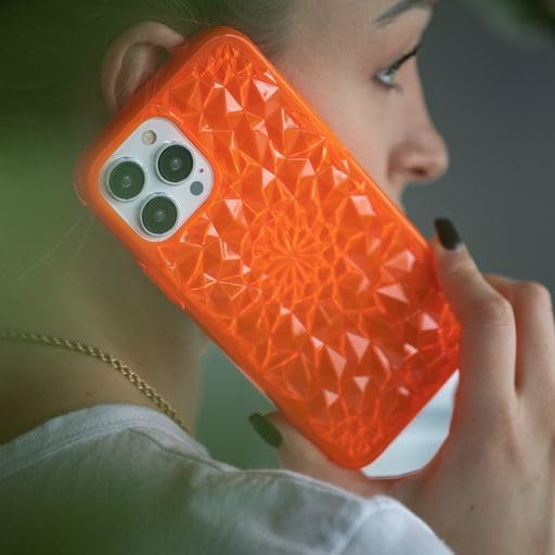 FELONY CASE Funda para iPhone 13 Pro Max  Funda naranja caleidoscopio  Antiarañazos, resistente y duradera, funda protectora a prueba de golpes de