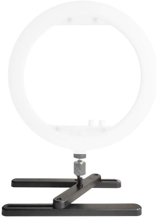 Soporte de trípode de mesa,Mini soporte de trípode de mesa plegable Soporte de escritorio de anillo LED,Base de luz de anillo LED Soporte de mesa de