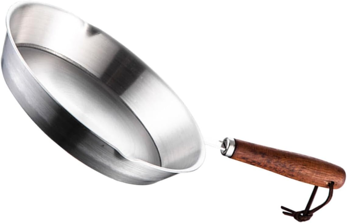 Sartén pequeña para panqueques, sartenes para tortillas, sartén de hierro fundido pre-sazonada, plancha de acero inoxidable, mini wok, utensilios de